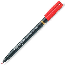 319 F-2 STAEDTLER ROTULADOR ESPECIAL PERMANENTE LUMOCOLOR F ROJO