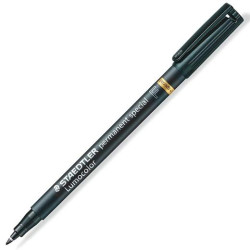 319 F-9 STAEDTLER ROTULADOR ESPECIAL PERMANENTE LUMOCOLOR F NEGRO