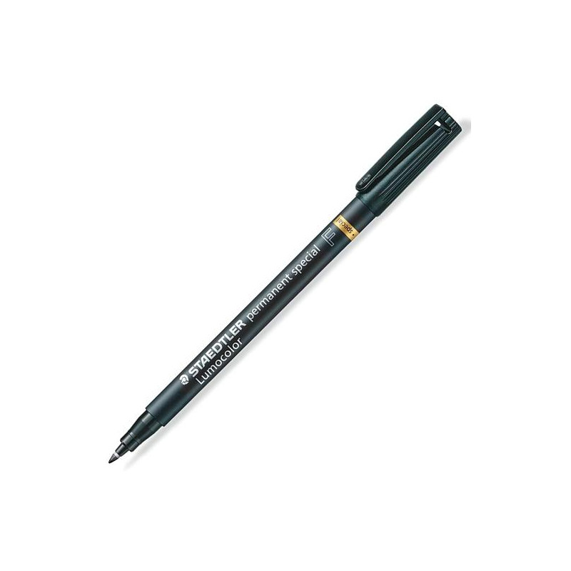 319 F-9 STAEDTLER ROTULADOR ESPECIAL PERMANENTE LUMOCOLOR F NEGRO