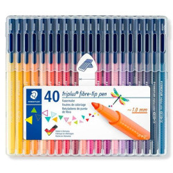 323 SB40 STAEDTLER ROTULADOR PUNTA DE FIBRA TRIPLUS COLOR ESTUCHE 40 UNIDADES