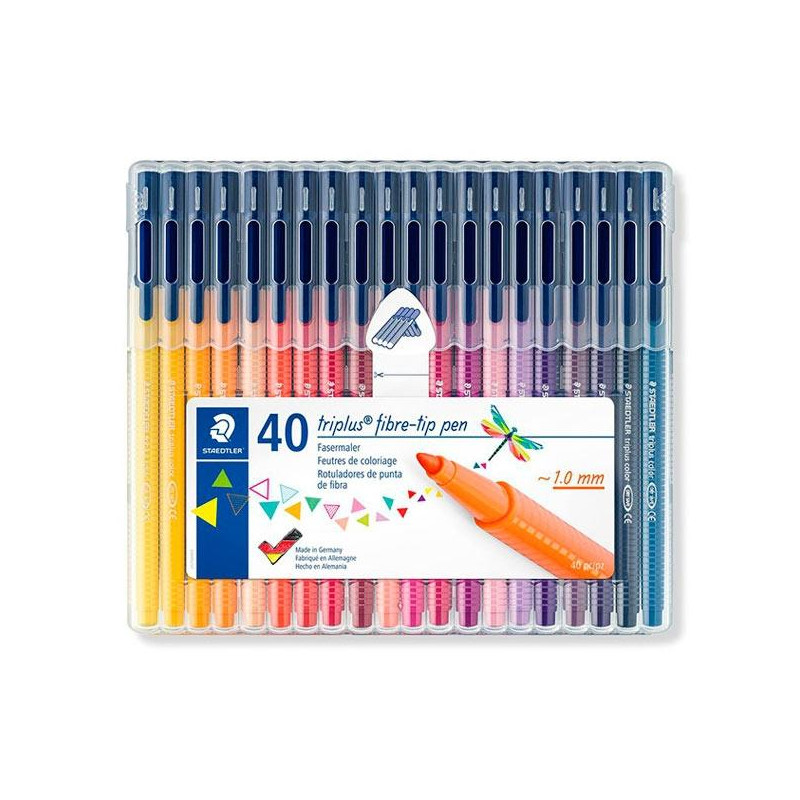 323 SB40 STAEDTLER ROTULADOR PUNTA DE FIBRA TRIPLUS COLOR ESTUCHE 40 UNIDADES