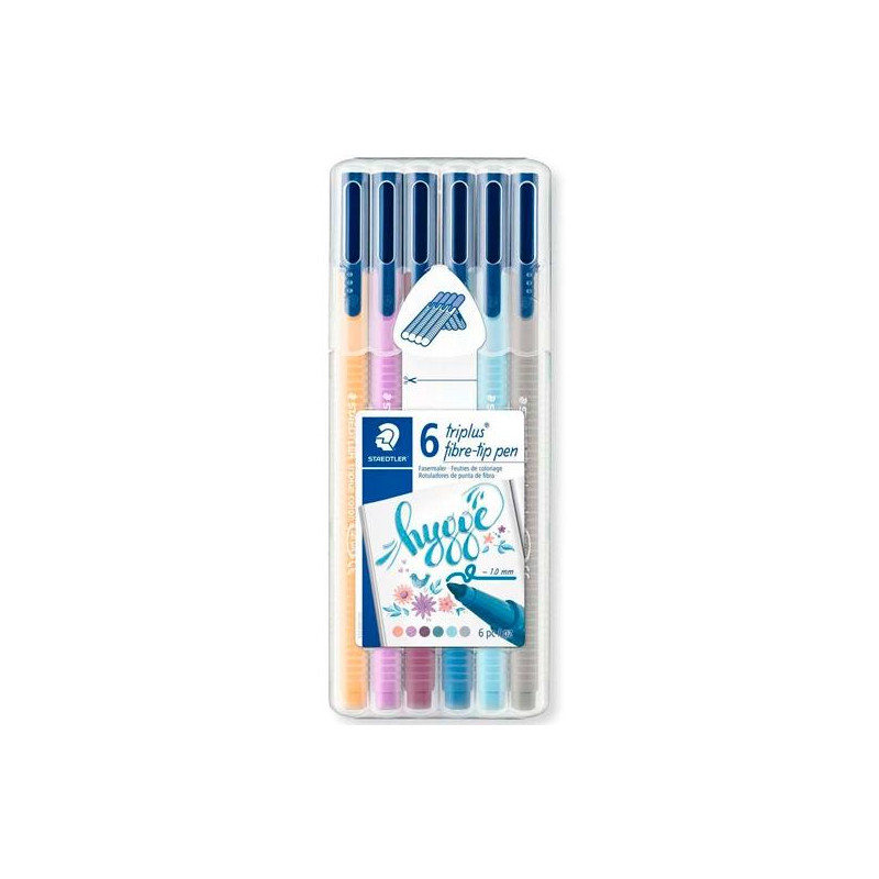 323SB6CS12 STAEDTLER ROTULADOR TRIPLUS COLOR 323 C/SURTIDOS SUAVES ESTUCHE 6U