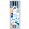 323SB6CS12 STAEDTLER ROTULADOR TRIPLUS COLOR 323 C/SURTIDOS SUAVES ESTUCHE 6U