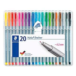 334 SB20 STAEDTLER ESTUCHE 20 ROTULADORES TRIPLUS FINELINER 334 COLORES SURTIDOS