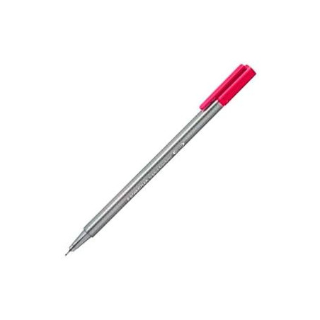 334-23 STAEDTLER ROTULADOR TRIPLUS FINELINER 334 PUNTA SUPERFINA ROJO BURDEOS