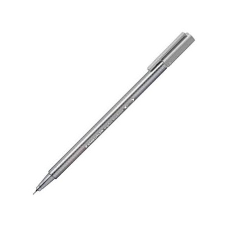 334-82 STAEDTLER ROTULADOR TRIPLUS FINELINER 334 PUNTA SUPERFINA GRIS PLATA