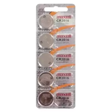 CR2016 E-B5 MXL MAXELL PILAS PLANAS DE LITIO 3V - CR2016 -PACK 5-