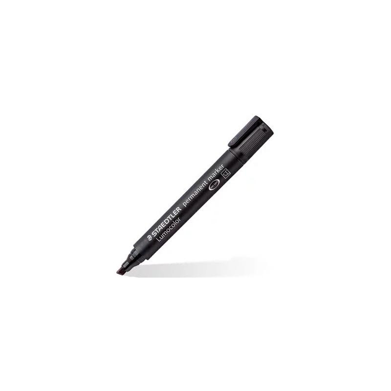 350-9 STAEDTLER ROTULADOR PERMANENTE LUMOCOLOR 350 PUNTA BISELADA NEGRO