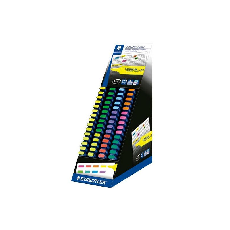 364 CA60 STAEDTLER MARCADOR FLUORESCENTE TEXTSURFER CLASSIC C/SURTIDOS EXPOSITOR 60 UD