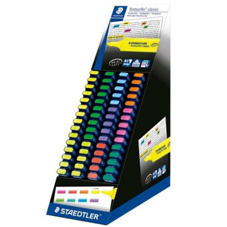 364 CA60 STAEDTLER MARCADOR FLUORESCENTE TEXTSURFER CLASSIC C/SURTIDOS EXPOSITOR 60 UD