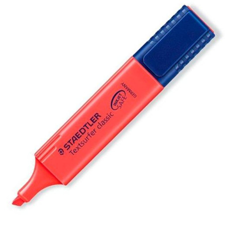 364-2 STAEDTLER MARCADOR FLUORESCENTE TEXTSURFER CLASSIC ROJO