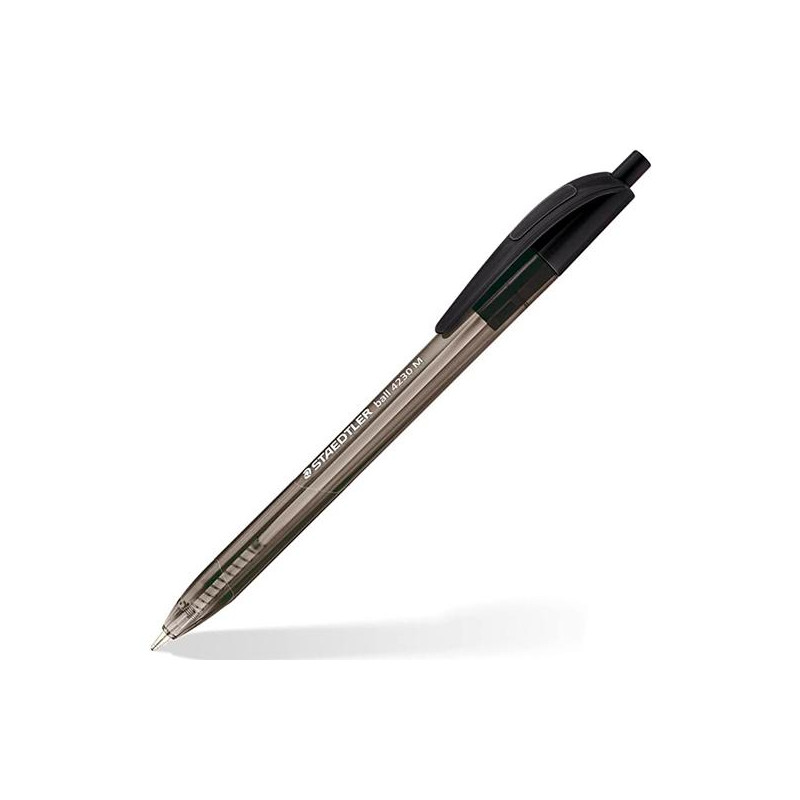 4230 M-9 STAEDTLER BOLÍGRAFO RETRÁCTIL BALL 4230 M 1.0MM TRIANGULAR NEGRO CAJA 10 UD