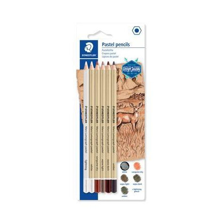 100P-SBK6 STAEDTLER LÁPICES PASTEL MARS LUMOGRAPH SET PASTEL 100P ESTUCHE 5 UD