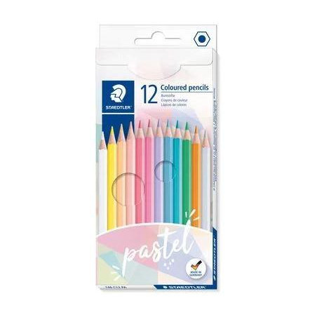 146 C12 PA STAEDTLER LÁPICES DE COLORES 146C LINEA PASTEL C/SURTIDOS ESTUCHE 12 UD