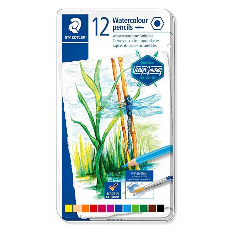 14610C M12 STAEDTLER LÁPICES DE COLORES DESING JOURNEY 14610C C/SURTIDOS ESTUCHE METAL 12 UD