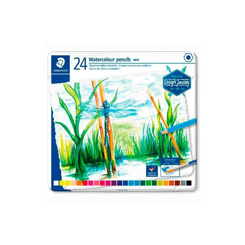 14610C M24 STAEDTLER LÁPICES DE COLORES DESING JOURNEY 14610C C/SURTIDOS ESTUCHE METAL 24 UD