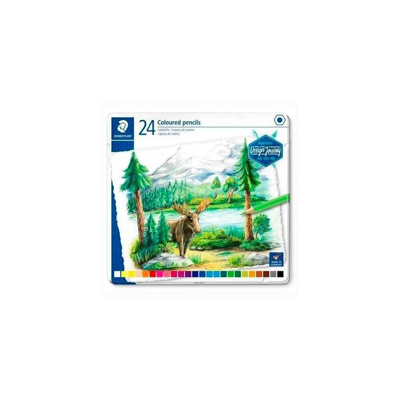 146C M24 STAEDTLER LÁPICES DE COLORES DESING JOURNEY 146C C/SURTIDOS ESTUCHE METAL 24 UD