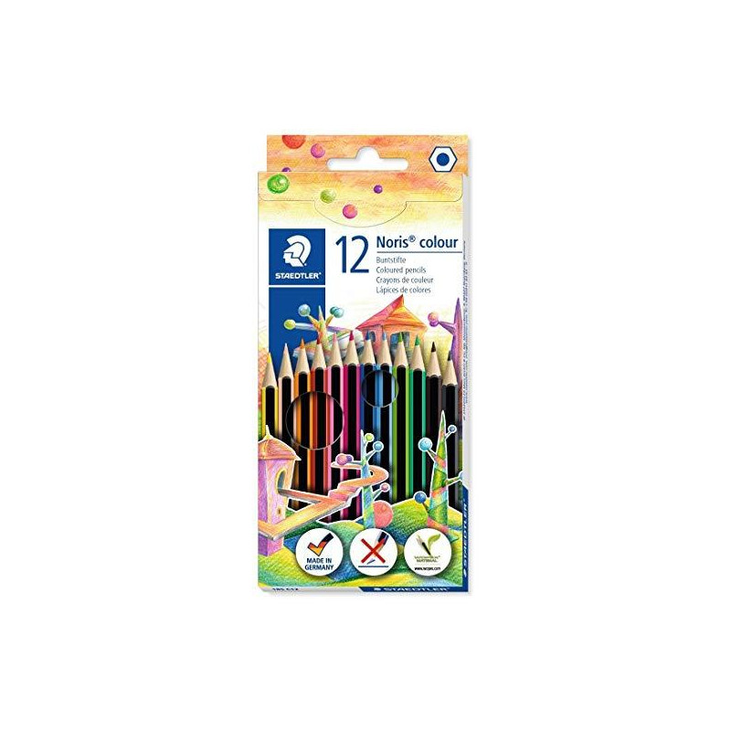 185 C12 STAEDTLER LÁPIZ NORIS COLOUR WOPEX ECOLÓGICO ESTUCHE DE 12