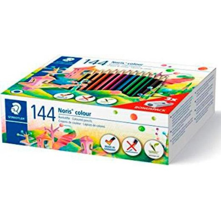 185 C144 STAEDTLER LÁPICES DE COLORES WOPEX ECOLÓGICO 12 COLORES SURTIDOS ESTUCHE 144 UD