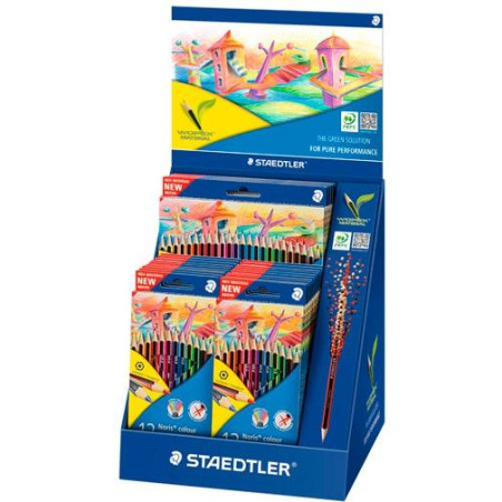 185 CA-1 STAEDTLER LÁPICES DE COLORES WOPEX ECOLÓGICO C/SURTIDOS EXPOSITOR C12-20U - C24-5U-