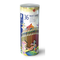 185 MD36 STAEDTLER LÁPICES DE COLORES NORIS COLOUR SURTIDOS EN BOTE METÁLICO 36U