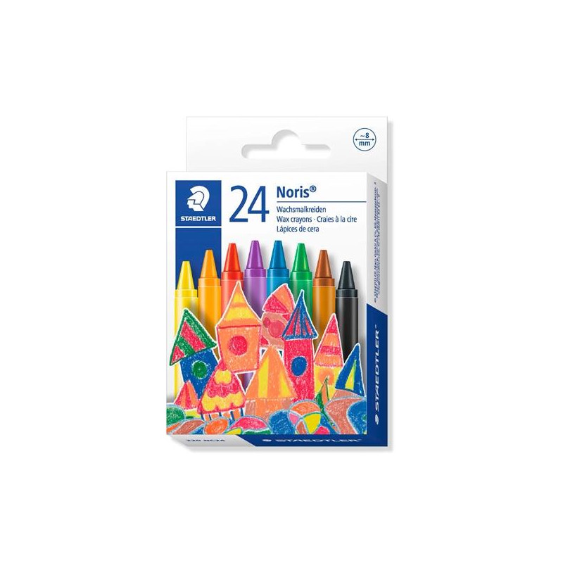 220 08 C24 STAEDTLER CERAS NORIS 220 COLORES BRILLANTES SURTIDOS ESTUCHE 24 UD