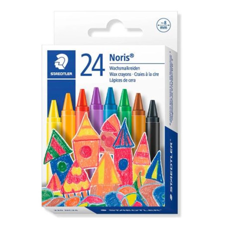 220 08 C24 STAEDTLER CERAS NORIS 220 COLORES BRILLANTES SURTIDOS ESTUCHE 24 UD