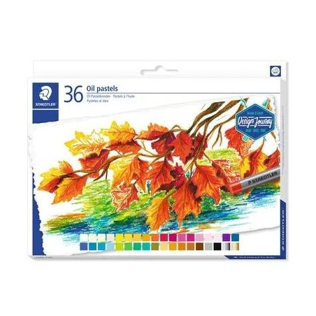 2420 C36 STAEDTLER CERAS BLANDAS PASTELES AL ÓLEO 70MM COLORES SURTIDOS ESTUCHE 36 UD