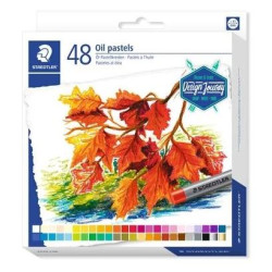 2420 C48 STAEDTLER CERAS BLANDAS PASTELES AL ÓLEO 70MM COLORES SURTIDOS ESTUCHE 48 UD