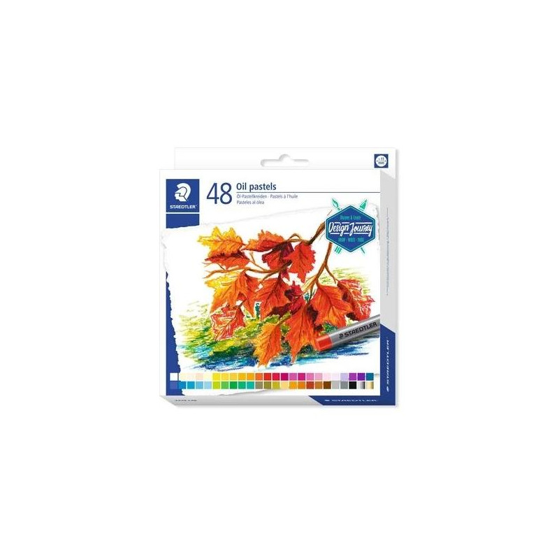 2420 C48 STAEDTLER CERAS BLANDAS PASTELES AL ÓLEO 70MM COLORES SURTIDOS ESTUCHE 48 UD