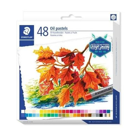 2420 C48 STAEDTLER CERAS BLANDAS PASTELES AL ÓLEO 70MM COLORES SURTIDOS ESTUCHE 48 UD