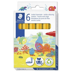 340 C6-1 STAEDTLER ROTULADOR NORIS CLUB GRUESO AMARILLO ESTUCHE 6 UD