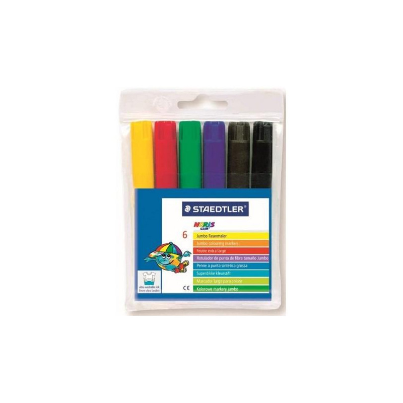 340 WP6 STAEDTLER ROTULADOR GRUESO NORIS CLUB COLORES SURTIDOS ESTUCHE 6 UD