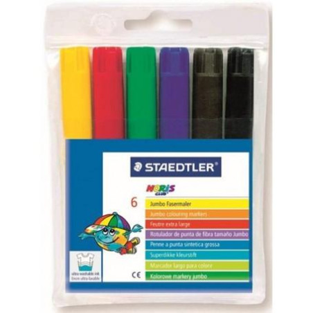 340 WP6 STAEDTLER ROTULADOR GRUESO NORIS CLUB COLORES SURTIDOS ESTUCHE 6 UD