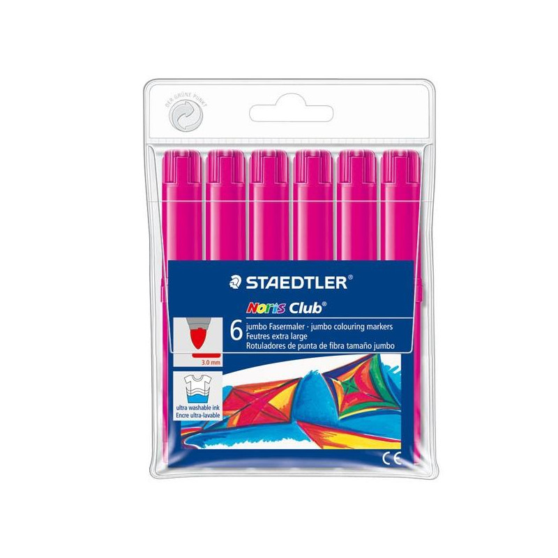 340 WP6-20 STAEDTLER ROTULADOR GRUESO NORIS CLUB MAGENTA ESTUCHE 6 UD