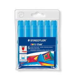 340 WP6-30 STAEDTLER ROTULADOR GRUESO NORIS CLUB AZUL CLARO ESTUCHE 6 UD