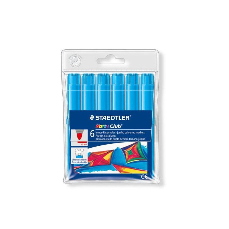 340 WP6-30 STAEDTLER ROTULADOR GRUESO NORIS CLUB AZUL CLARO ESTUCHE 6 UD