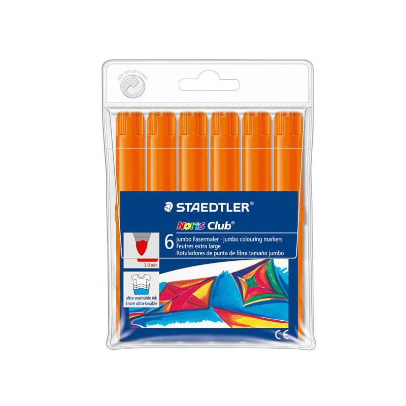 340 WP6-4 STAEDTLER ROTULADOR GRUESO NORIS CLUB NARANJA ESTUCHE 6 UD