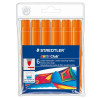 340 WP6-4 STAEDTLER ROTULADOR GRUESO NORIS CLUB NARANJA ESTUCHE 6 UD