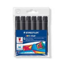 340 WP6-9 STAEDTLER ROTULADOR GRUESO NORIS CLUB NEGRO ESTUCHE 6 UD