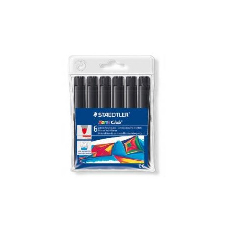 340 WP6-9 STAEDTLER ROTULADOR GRUESO NORIS CLUB NEGRO ESTUCHE 6 UD