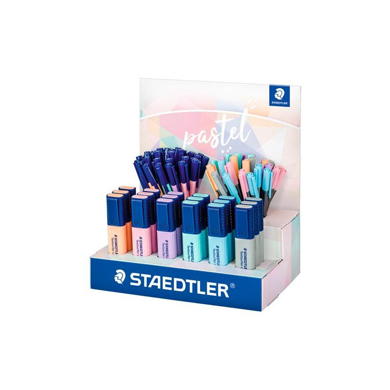 61 SCA1 PA STAEDTLER ROTULADORES GAMA PASTEL LINE SOBREMESA C/SURTIDOS EXPOSITOR 78 UD