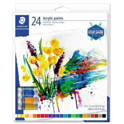 8500 C24 STAEDTLER PINTURA ACRÍLICA EN TUBO 12ML ESTUCHE DE 24 C/SURTIDOS