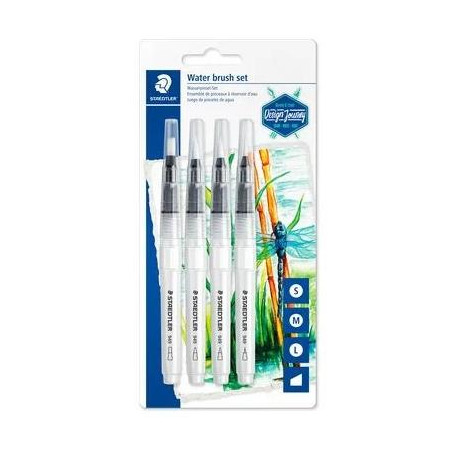 949-SBK4-C STAEDTLER PINCELES DE AGUA 949 CON PUNTAS DIFERENTES BLISTER 4UD