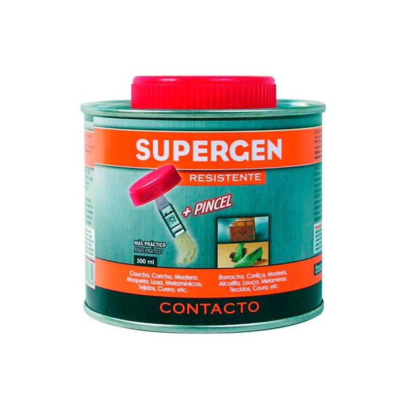 62600-00000-14 SUPERGEN PEGAMENTO DE CONTACTO RESISTENTE CON PINCEL BOTE 500ML