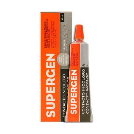 62601-00000-04 SUPERGEN PEGAMENTO DE CONTACTO RESISTENTE INCOLORO TUBO 40ML EN MANCHETA