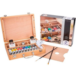 02840510 TALENS VAN GOGH SET BÁSICO CAJA DE MADERA 10 TUBOS DE 40ML PINTURAS AL ÓLEO + ACCESORIOS C/SURTIDOS