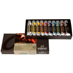 1820310 TALENS REMBRANDT SET BÁSICO DE PINTURAS AL ÓLEO CON 10 TUBOS DE 15ML COLORES SURTIDOS