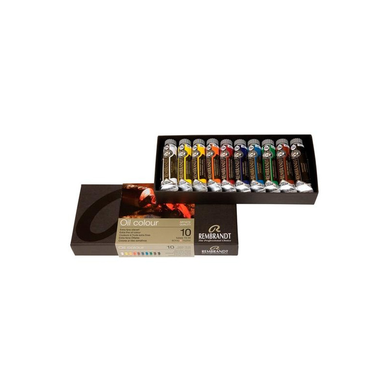 1820310 TALENS REMBRANDT SET BÁSICO DE PINTURAS AL ÓLEO CON 10 TUBOS DE 15ML COLORES SURTIDOS