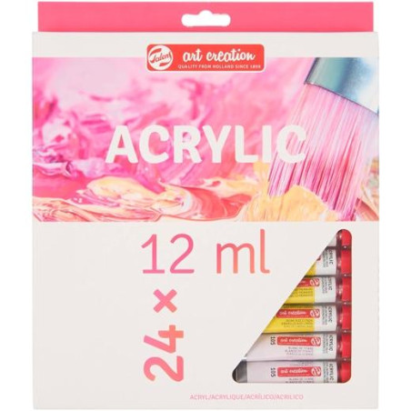 9021724M TALENS ART CREATION SET ACRÍLICO 24 TUBOS DE 12ML COLORES SURTIDOS